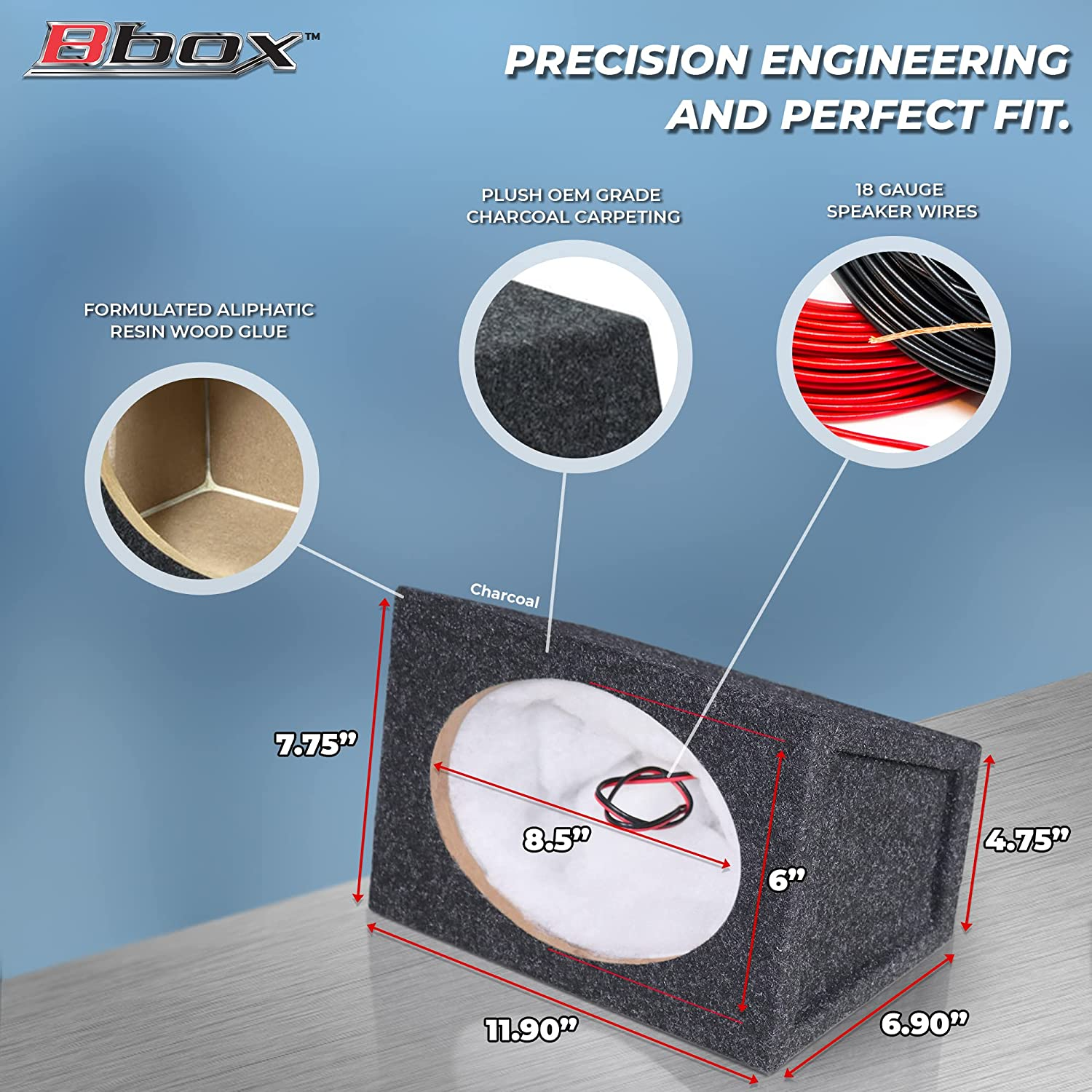 Bbox Pro Audio Tuned Car Speaker Boxes & Enclosures 6X9 Speaker Box