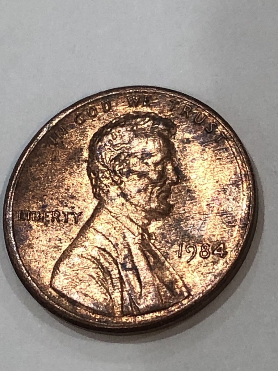 1984 Lincoln Cent Penny Wood-grain Look, XF Details “Woody “ Great