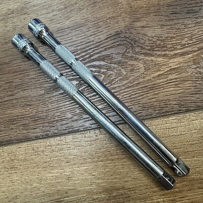 Lot of 2 PROTO Socket Extension Chrome 1/4'' Drive 6'' Length 4761 Made in USA