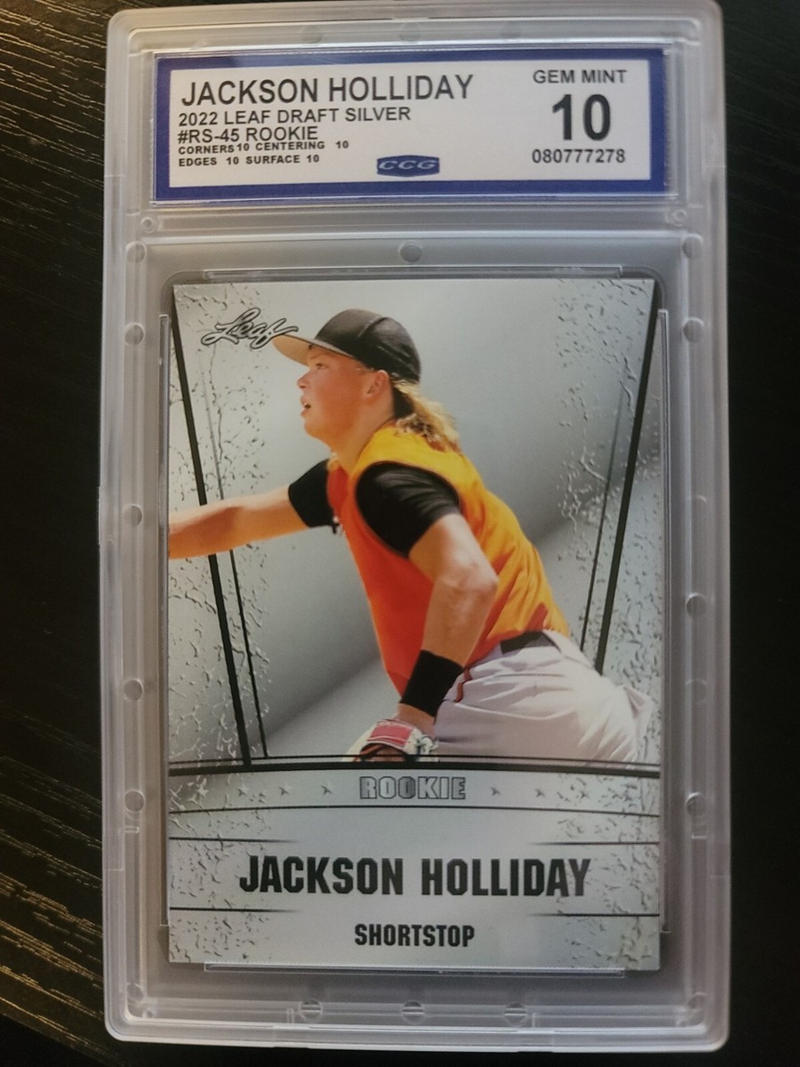 Jackson Holliday 2022 Leaf Rookie Card RC #RS-45 CCG Graded Gem