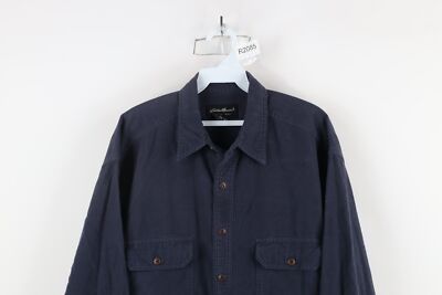 d*7様 90s Eddie Bauer Chamois Cloth Shirt Vtg 90s Eddie Bauer Mens Large Tall Faded Chamois Cloth Button