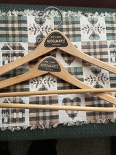 Olyphant PA Nudelman's Men's Store 2 Wooden Hangers Memorbelia