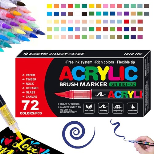 Straight Liquid Acrylic Marker Markers for Coloring Books Water-Based Valentines - Picture 29 of 56