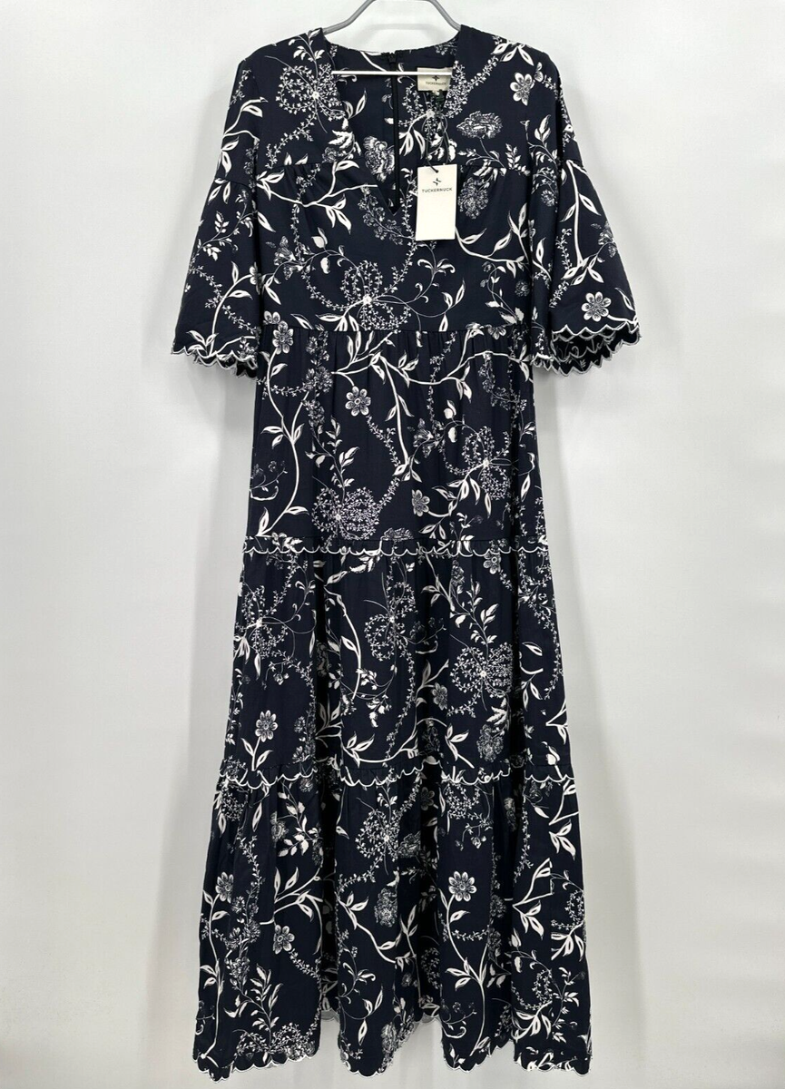 Tuckernuck Navy Blue Westwind Ginger Maxi Dress sz XS NWT