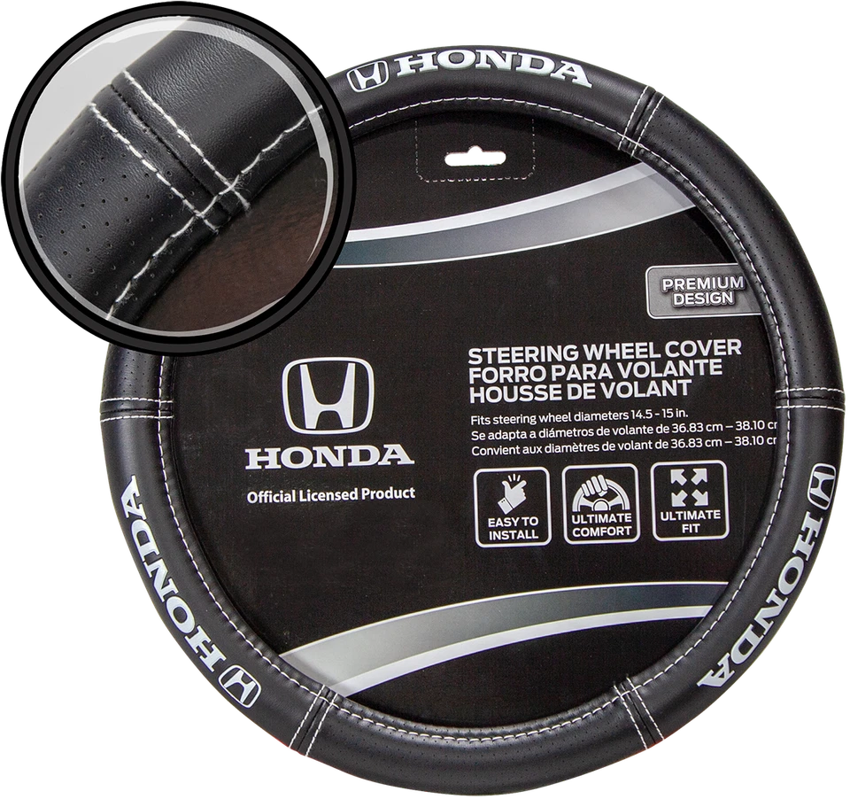 Honda Accord Civic Prelude CRX Sport Grip PU Leather Steering Wheel Cover Gift - Imagem 2 de 3