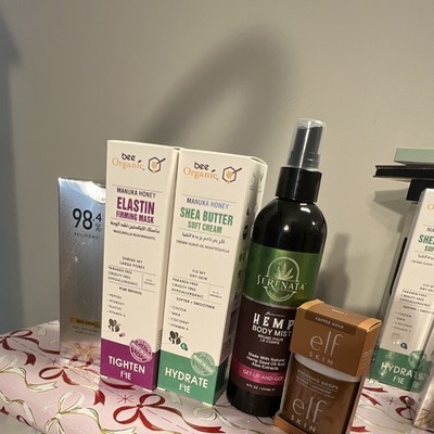 Assorted Skin Care Set Firming Mask, Soft Cream, Body Mist, Bronzing Drops