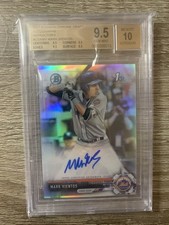 2017 Bowman Chrome Draft Auto Refractor Mark Vientos Rookie card BGS 9.5 10 /499. rookie card picture