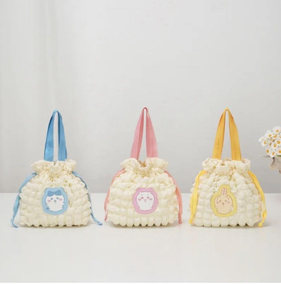 7-Eleven Taiwan Chiikawa Popcorn Drawstring Bag 22cm x 22cm x 8cm | eBay UK