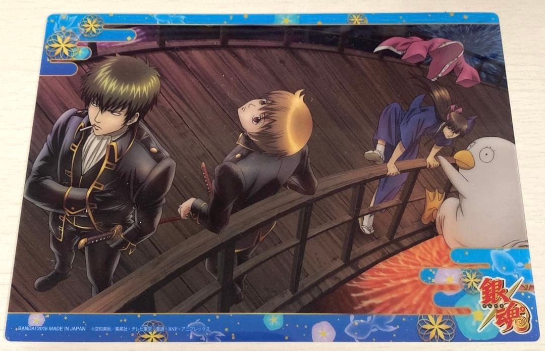 Gintama Jumbo Carddass Clear Plate A5 Hijikata Katsura Okita Elizabeth