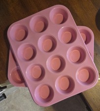 2 Pack Silicone Muffin Pan  Cupcake Pans for Baking - 12 Cup Regular Size
