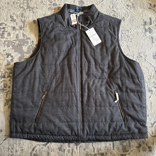 Gilet Tommy Bahama grigio a quadri Dublin Duo reversibile nuovo con etichette taglia 3XL - Foto 1 di 13
