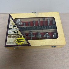 15 Piece ProWood 1/4" Carbide Router Bit Set with Wooden Case RB15/04275
