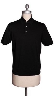 Fiori Di Lusso Schwarzes Baumwollpolo - X Klein/46 (1700)