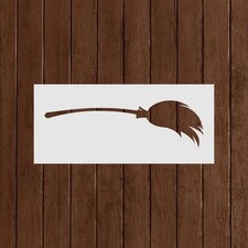 Witches Broom Stencil -Reusable Broom Stencil Art Stencil- DIY Craft Stencil -R