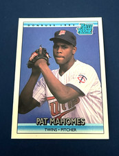 1992 Donruss Baseball Pat Mahomes Rookie Card #403 Set Break NM. rookie card picture