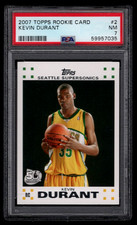 KEVIN DURANT 2007 TOPPS ROOKIE CARD #2 PSA 7 NM 2007-2008 NBA BASKETBALL RC ./. rookie card picture