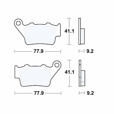 TRW Bremsbeläge hinten MCB672 1 Satz passend für Honda FX 650 Vigor 1999-2000
