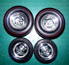 Red Line Racing Slicks Skinny Front Tires Chrome Slotted Wheels 1940 Willys Red Line Racing Slicks Skinny Front Tires Chrome Slotted Wheels 1940 Willys