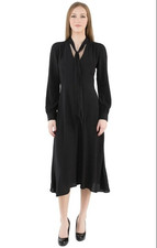 ASTR The Label by Revolve Dress Women S Edith Tie Neck Midi VNeck Chiffon Career