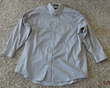 Mens STAFFORD PERFORMANCE Gray 18 34/35 Classic Fit Super Shirt