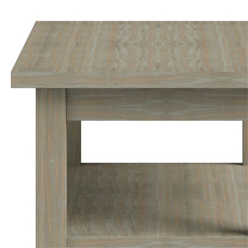 Home Square 2-Piece Wood 14" Rectangle Narrow Side Table Set in Gray - Picture 6 of 8
