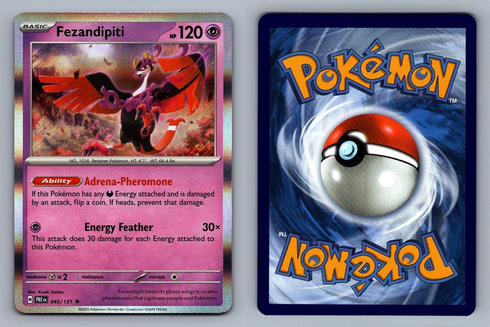 Fezandipiti #045/131 Holo Prismatic Evolutions Pokemon Card - NM
