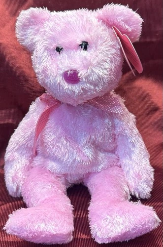 Ty Pinkys Beanie Baby - DAZZLER the Pink Bear 8.5" New With Tags Vintage 2004