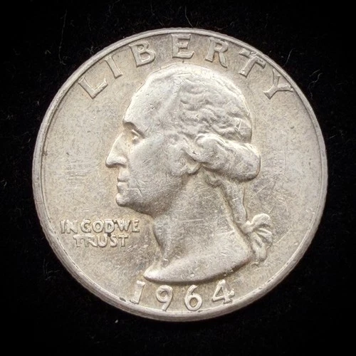 90% Silver - 1964 Washington Quarter  - 15-20