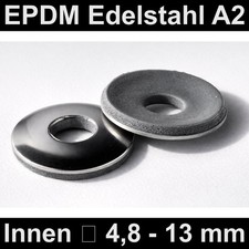 EPDM Dichtscheibe Edelstahl Dichtung V2A Dichtungsscheibe Scheiben f&uuml;r Schrauben