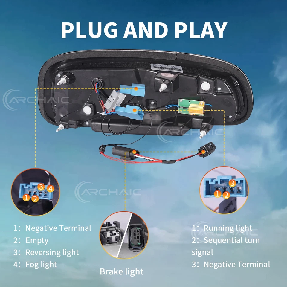 LED Tail Lights For Mini Cooper Clubman F54 2015-2023 W/Sequential Rear Lamps Foto 4 de 4