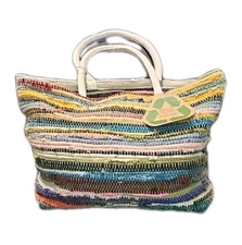 MABELLA UPCYCLED TOTE BEACH BAG