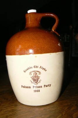 SUPER RARE 1968 FOLSOM PRISON PARTY JUG FOR JOHNNY CASH CONCERT   IN CALIFORNIA.