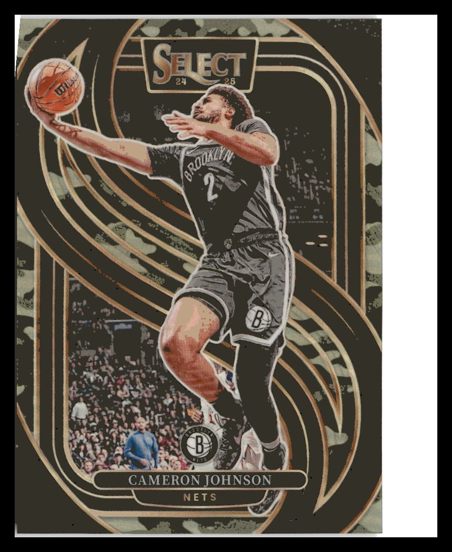 2024-25 Panini Select #121 Cameron Johnson Green Camo Prizm #/125
