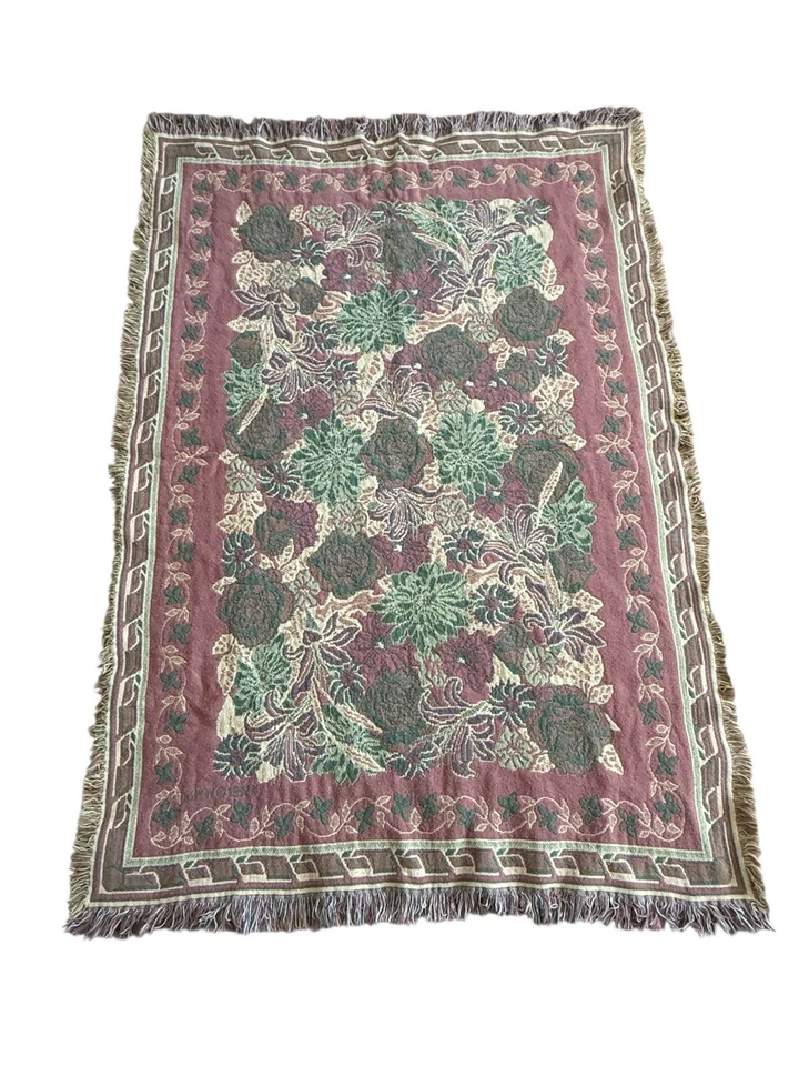 Винтажный гобелен стиль цветочный/розы плед MWW 1992 - Изображение 2 из 3