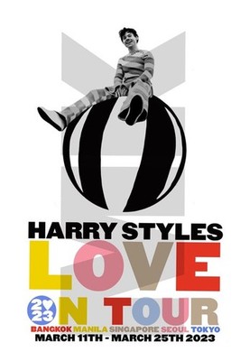 Harry Styles LOVE On Tour 2023 Poster Bangkok Manila 12x8in Metal Sign