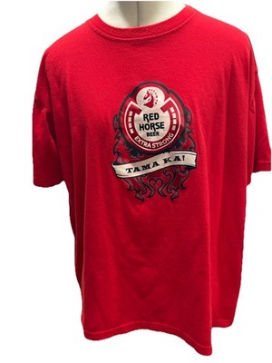 Red Horse Beer Philippines Tama Ka Kultura T-Shirt Mens Sz Large Red Logo