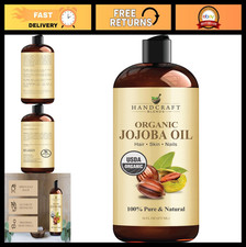 100 Pure Organic Jojoba Oil 16 Fl Oz  Cold-Pressed Carrier Oil for Hair, Skin,