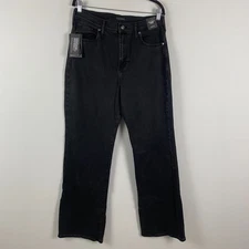 Silver Jeans Co Highly Desirable High Rise Trouser Leg Jeans Size 33 Black