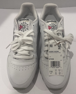 Reebok Classic Leather Sneakers White Gray Gum Trainers Size GY3558 Men's 7.5