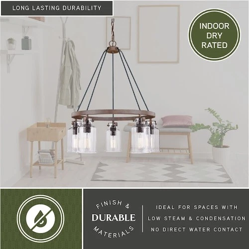 VAXCEL H0198 Milone 5L Chandelier Bronze - Picture 8 of 9