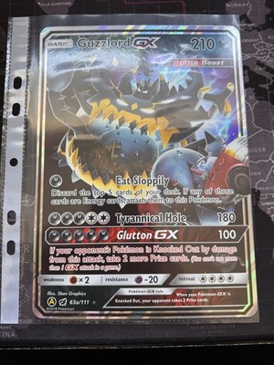 Jumbo Pokemon Karte Guzzlord GX 63a/111 Alternate Art Jumbo Oversized