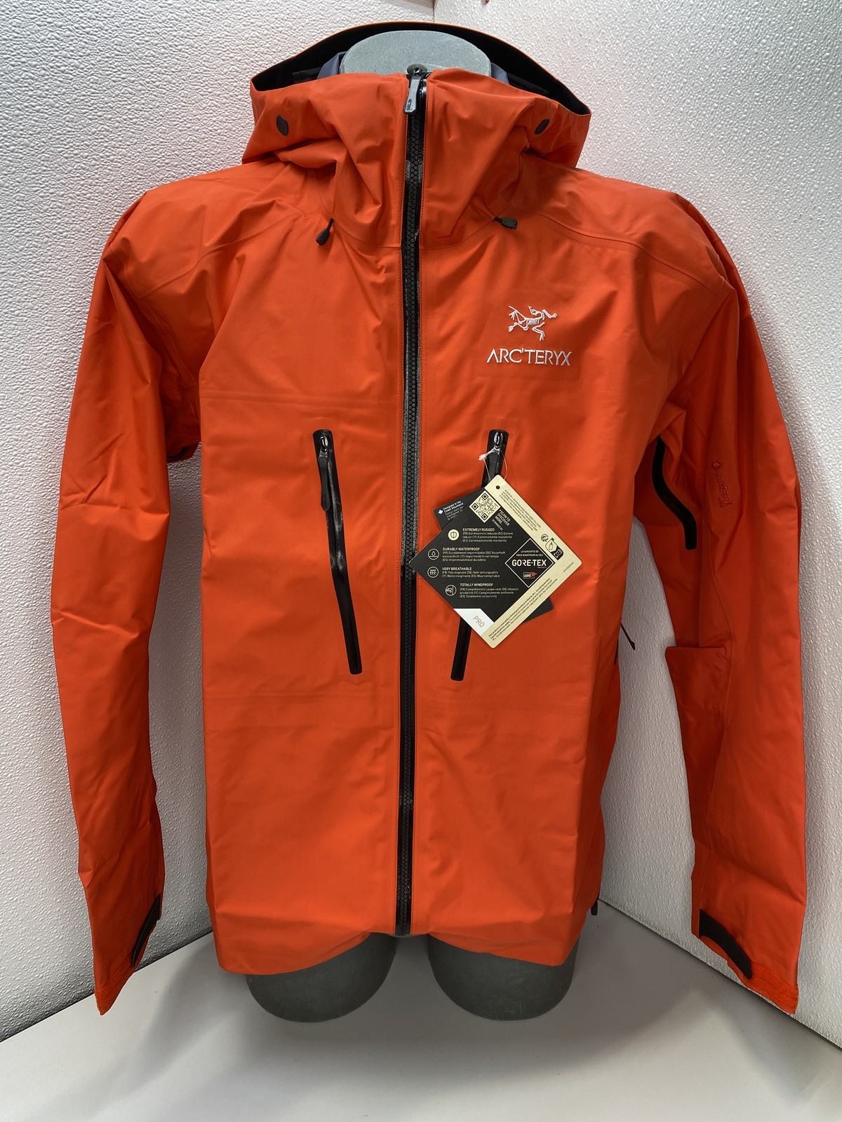 Arc'teryx Mens Jacket Dynasty Red Size L Alpine Guide Next Gen Hooded Full Zip