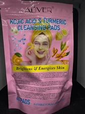 Al'iver Cleansing Pads Kojic Acid Turmeric Face Natural Gentle Smooth Firm Tones