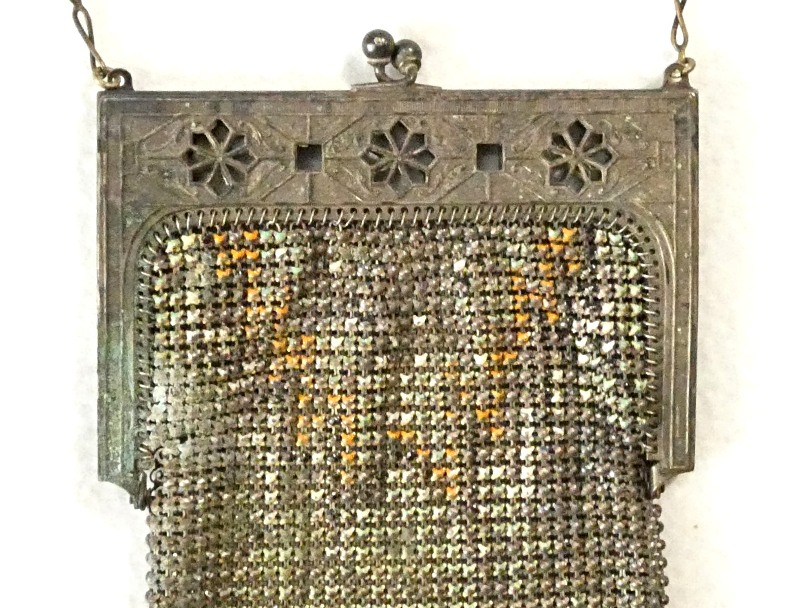 Antique 1920s Whiting & Davis Enamel Mesh Flapper… - image 2