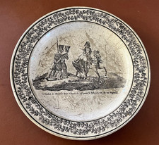 Alter Milit&auml;r Keramik Teller Frankreich Napoleon Colonel 44e pass Regiment 22cm