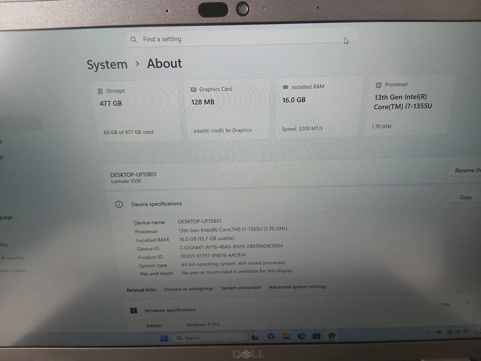 Dell Latitude 3550 · i7-1355U · 16GB · 512GB, photo 2 of 5