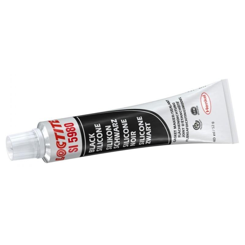 Pâte à joint Loctite 5980 silicone noir pour étancher un carter moteur en aluminium