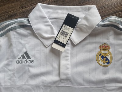 adidas Real Madrid NEU Herren Polo Shirt weiss Baumwolle XL Poloshirt Slim weiß