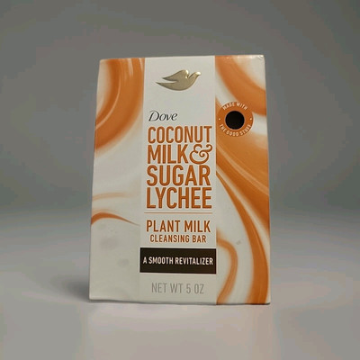 BRAND NEW! Dove Coconut Milk & Sugar Lychee Plant Milk Cleansing Bar - 5 oz.