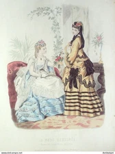 1870 Fashion Illustrated Engraving # 28 (Old Fashion Plate)